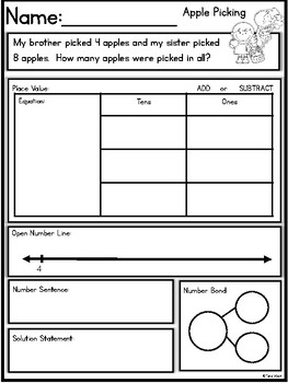 Addition and Subtraction Themed Word Problems (within 100) by Tara West