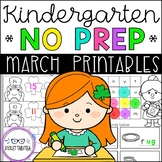 ENDLESS NO PREP for March Kindergarten