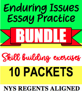 Preview of ENDURING ISSUES ESSAY BUNDLE