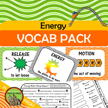 Preview of ENERGY Vocab Rebus Posters Games