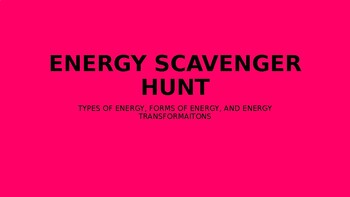 Preview of ENERGY SCAVENGER HUNT