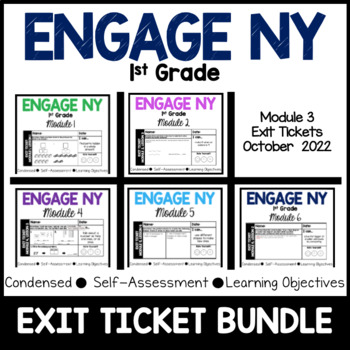 Preview of ENGAGE NY Exit Tickets | Bundle | First Grade
