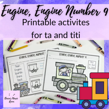 Preview of ENGINE ENGINE NUMBER 9 Print & Go Worksheets for quarter and eighth notes