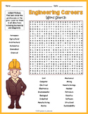 ENGINEERING CAREERS Word Search Puzzle Worksheet Activity