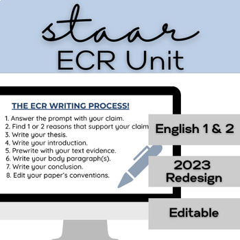 Preview of ENGLISH 1 & 2 STAAR  | Extended Contructed Response (ECR) or Expository Essay