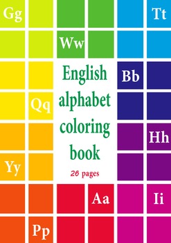 Preview of ENGLISH ALPHABET COLORING BOOK ABC FOR KIDS