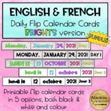 ENGLISH AND FRENCH BUNDLE French Brights Flip Calendar Dat