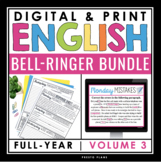 English Bell Ringers - Grammar, Vocab, Fig Language - Digi