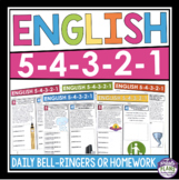 English Bell Ringers - Grammar, Vocabulary, Literary Devic