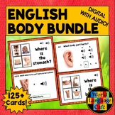 BODY PARTS BOOM CARDS BUNDLE ⭐ ESL ELL ENL EFL ⭐English Bo