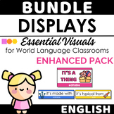 ENGLISH Back to School Classroom Decor ENHANCED BUNDLE Pack