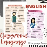 ENGLISH Classroom Language Posters (with Female & Male Tea
