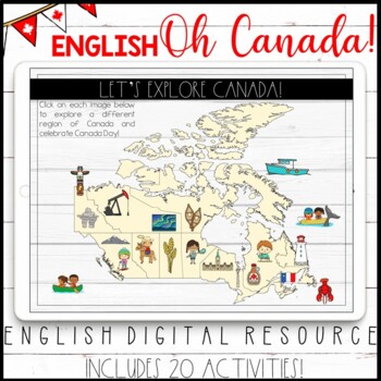 Preview of ENGLISH DIGITAL CANADA DAY ACTIVITIES - GOOGLE CLASSROOM™ - CANADIAN PROVINCES