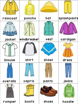 ENGLISH / ESL no prep worksheets - Spring clothing / clothes