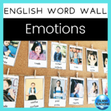 ENGLISH Emotions Word Wall Cards (REAL IMAGES)