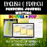 ENGLISH & FRENCH Pandemic Journal Prompt + Primary/Seconda