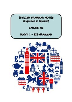 Preview of ENGLISH GRAMMAR NOTES (Explaines in Spanish) BLOCK 1