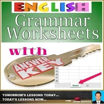 Preview of ENGLISH GRAMMAR: WORKSHEETS WITH ANSWERS - BUNDLE
