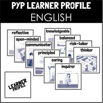 Preview of ENGLISH IB PYP LEARNER PROFILE POSTERS