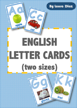 Preview of ENGLISH LETTER CARDS IN TWO SIZES