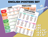 ENGLISH POSTERS SET. 18 Posters.