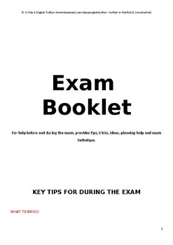 Preview of ENGLISH PRE / POST IN-DEPTH REVISION BOOKLET (for ALL exam boards)