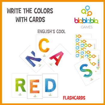 Preview of ENGLISH’S COOL: READ, WRITE, SPELL COLORS - ALSO EASEL  - ENGLISH