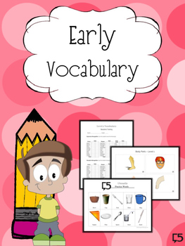 Preview of ENGLISH & SPANISH Vocabulary & Progress Monitoring Packet for the Little Ones