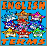 ENGLISH TERMS FLASHCARDS 200xA4  RESOURCES DISPLAY LITERAC