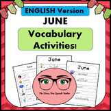 ENGLISH VERSION June SUMMER Vocabulary Activities for Centers