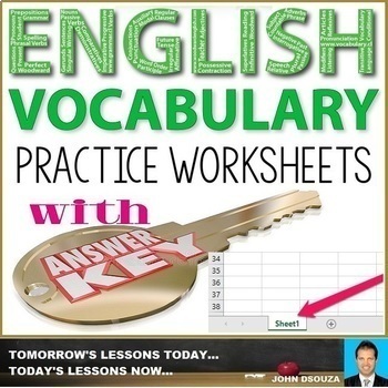 Preview of VOCABULARY - WORKSHEETS WITH ANSWERS - BUNDLE