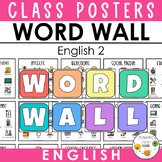 ENGLISH Vocabulary Word Wall Words - Intermediate-Low lear