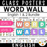 ENGLISH Vocabulary Word Wall for Novice & Intermediate-Low