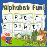 A-Z Uppercase Letter Tracing 26 pages/homeschool classroom