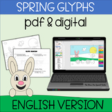 ENGLISH reading Glyph Digital or Paper SPRING themed