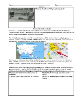 Preview of ENL - Cambodian Genocide (English and Spanish)