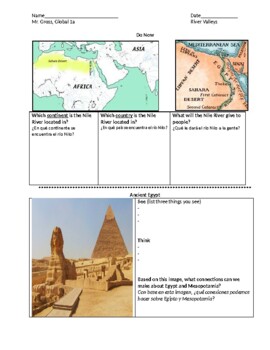 Preview of ENL Global - Egypt Intro Lesson (English and Spanish!)