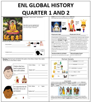 Preview of ENL Global Lesson Bundle (Ancient History to 1750) - English and Spanish