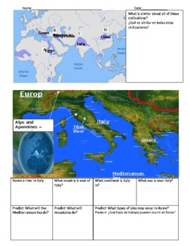 Preview of ENL Global - Rome Geography Intro (English and Spanish)