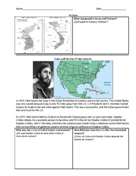 Preview of ENL History - Cuban Missile Crisis (English/Spanish)