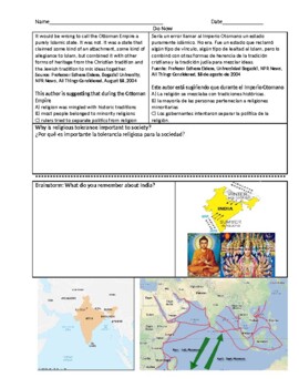 Preview of ENL History - Mughal Empire (English and Spanish)