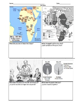 Preview of ENL History - Scramble for Africa (English and Spanish)