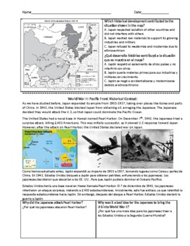 Preview of ENL History: WWII - Pacific Front (English and Spanish)