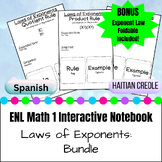 ENL Interactive Notebook: Laws of Exponents