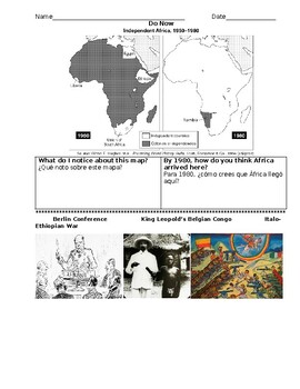 Preview of ENL - Pan-Africanism, Modern Comparison, and Ghana (English and Spanish)
