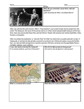 Preview of ENL U.S - Holocaust and U.S Intervention [read description!] (English/Spanish)