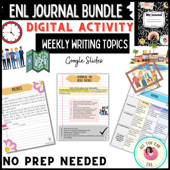 Preview of ENL Weekly Journal Writing Activities BUNDLE