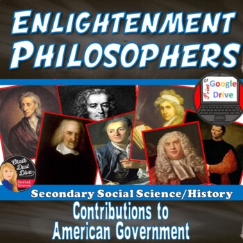 Preview of ENLIGHTENMENT PHILOSOPHERS Contributions to Democracy | Print & Digital