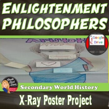 Preview of ENLIGHTENMENT Philosophers | X-Ray Poster | Print & Digital | DISTANCE LEARNING