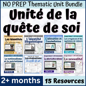 Preview of ENSEMBLE - La quête de soi - Personal and Public Identities AP® UNIT Bundle